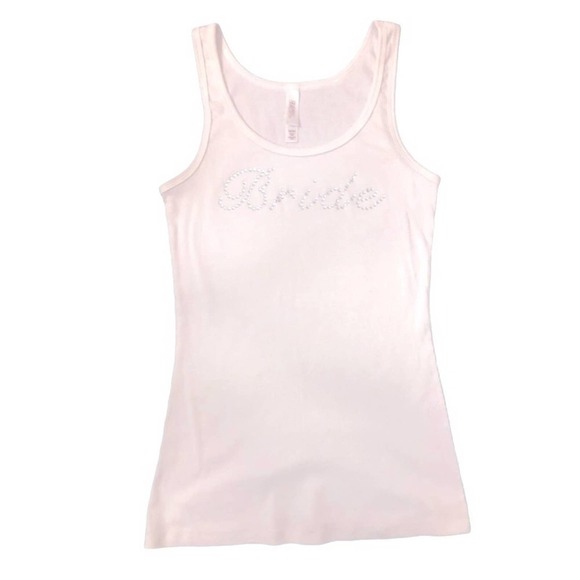 Bride Embellished Silver Rhinestone Tank Top - Picture 4 of 10